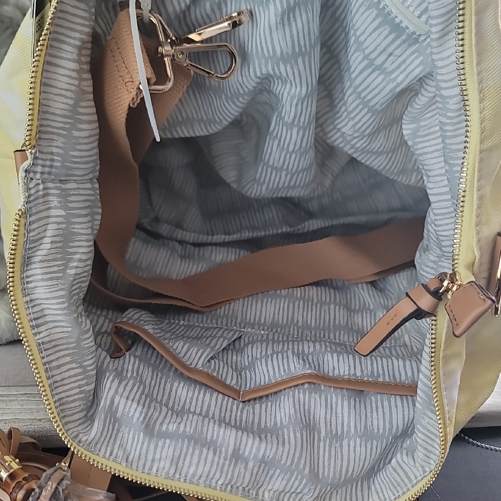 Yellow and Tan Women's Travel Bag - Picture 8 of 12